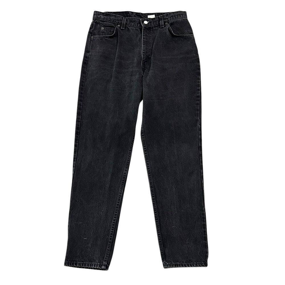 Vintage 90s Levi’s 921 Black Orange Tab Jeans USA High Rise Tapered 32x30 -